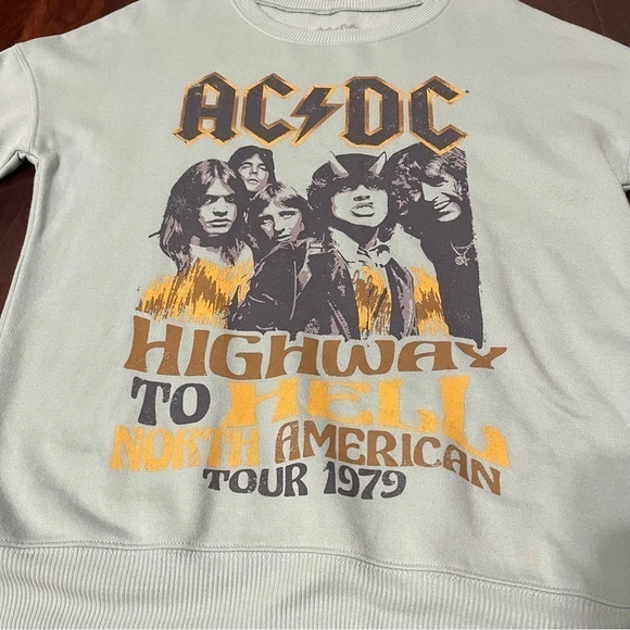 AC/DC Gray Sweatshirt with Graphic Print - Picture 2 of 5